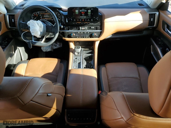 2022 Nissan Pathfinder Platinum with VIN 5N1DR3DG7NC268318, listed as a Copart auction lot 49682025 with 23,285 mi miles and Salvage Title. Bid and sale history available at carsss.com. Image 8.