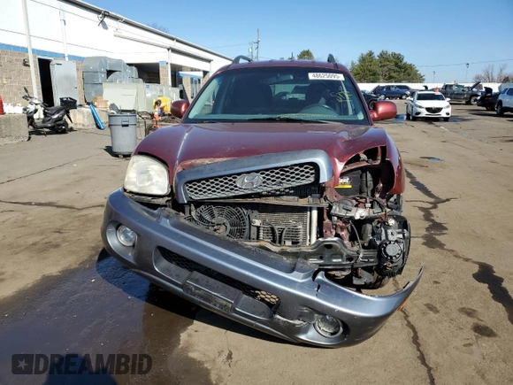 2004 Hyundai Santa Fe GLS with VIN KM8SC73D94U845379, listed as a Copart auction lot 48625095 with 132,844 mi miles and Salvage Title. Bid and sale history available at carsss.com. Image 5.