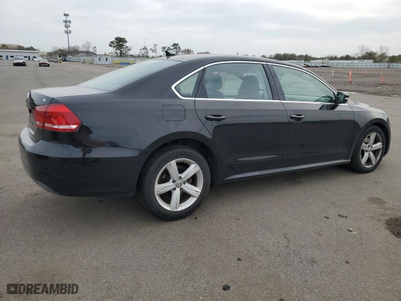 2013 Volkswagen Passat SE with VIN 1VWBP7A34DC056837, listed as a Copart auction lot 53806635 with 197,723 mi miles and Salvage Title. Bid and sale history available at carsss.com. Image 3.