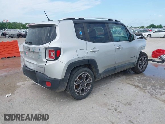 2015 Jeep Renegade Limited with VIN ZACCJADT5FPB78882, listed as a IAAI auction lot 42299074 with 137,089 mi miles and . Bid and sale history available at DreamBid. Image 4.
