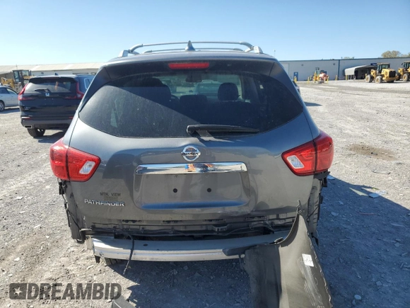 2020 Nissan Pathfinder S with VIN 5N1DR2AN4LC618367, listed as a Copart auction lot 53121335 with 46,683 mi miles and Salvage title. Bid and sale history available at DreamBid. Image 6.
