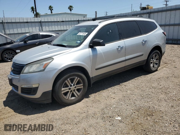 2016 Chevrolet Traverse LS z VIN 1GNKRFED3GJ204445, wystawiony jako Copart lot #52771545 z przebiegiem 118 417 mil mil oraz Szkoda całkowita • Salvage title. Historia ofert i sprzedaży dostępna na DreamBid. Obrazek 1.