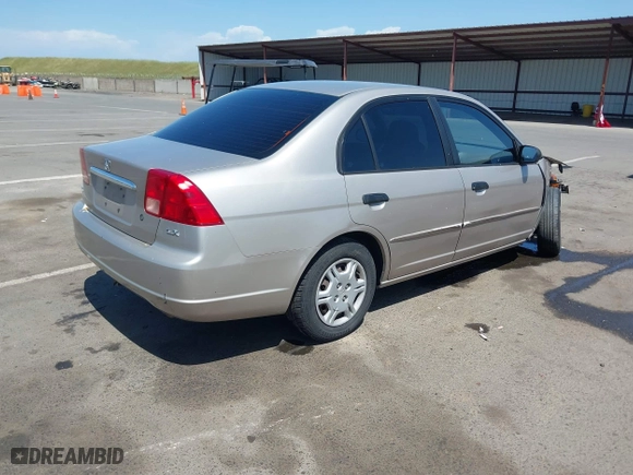 2001 Honda Civic LX with VIN 1HGES16591L002954, listed as a IAAI auction lot 42057695 with 238,849 mi miles. Bid and sale history available at carsss.com. Image 4.