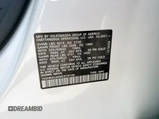 2021 Volkswagen Atlas SE z VIN 1V2HR2CA5MC576100, wystawiony jako Copart lot #57097035 z przebiegiem 103 603 mil mil oraz Czysty tytuł • Clean title. Historia ofert i sprzedaży dostępna na DreamBid. Obrazek 12.