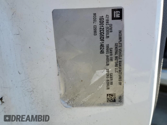 2013 GMC Sierra 1500 with VIN 1GD01ZCG6DF146248, listed as a Copart auction lot 49449585 with 124,679 mi miles and Salvage Title. Bid and sale history available at DreamBid. Image 12.