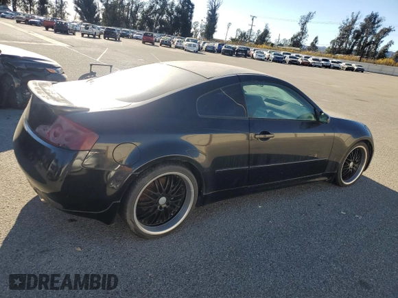 2006 Infiniti G35 Coupe with VIN JNKCV54E06M713210, listed as a Copart auction lot 80794504 with 106,017 mi miles and Salvage Title. Bid and sale history available at carsss.com. Image 3.