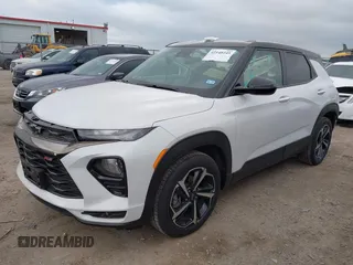 2022 Chevrolet TrailBlazer RS with VIN KL79MTSL3NB118959, listed as a IAAI auction lot 42148245 with 18,874 mi miles. Bid and sale history available at carsss.com. Image 2.