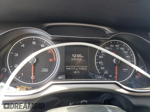2013 Audi A4 Premium с VIN WAUAFAFL7DA187129, выставлен на аукционе Copart как лот 52419175 с пробегом 144 117 миль миль и Списание • Salvage title. История ставок и продаж доступна на DreamBid. Изображение 9.