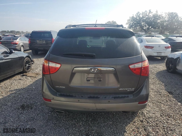2010 Hyundai Veracruz Limited with VIN KM8NU4CC2AU121027, listed as a Copart auction lot 43829185 with 124,730 mi miles and Salvage Title. Bid and sale history available at carsss.com. Image 6.