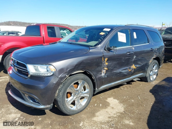 2014 Dodge Durango Limited with VIN 1C4RDHDG7EC494879, listed as a IAAI auction lot 41442307 with 172,701 mi miles. Bid and sale history available at carsss.com. Image 2.