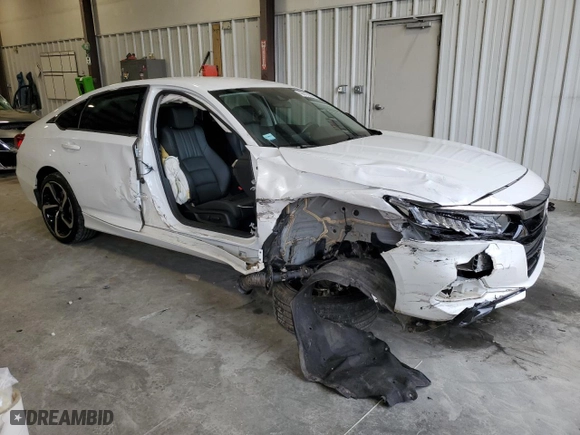 2022 Honda Accord Sedan Sport SE with VIN 1HGCV1F43NA060730, listed as a Copart auction lot 44412325 with 25,159 mi miles and Salvage Title. Bid and sale history available at carsss.com. Image 4.