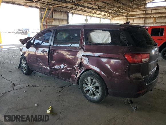 2017 Kia Sedona LX with VIN KNDMB5C14H6229609, listed as a Copart auction lot 54563715 with 110,133 mi miles and Salvage Title. Bid and sale history available at DreamBid. Image 2.
