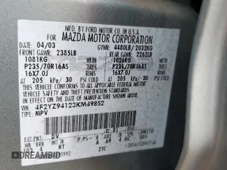 2003 Mazda Tribute LX with VIN 4F2YZ94123KM49852, listed as a Copart auction lot 71779054 with 263,938 mi miles and Salvage Title. Bid and sale history available at carsss.com. Image 13.