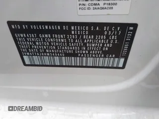 2017 Volkswagen Jetta GLI z VIN 3VW4T7AJ8HM349440, wystawiony jako IAAI lot #42491919 z przebiegiem 141 764 mil mil oraz . Historia ofert i sprzedaży dostępna na DreamBid. Obrazek 9.