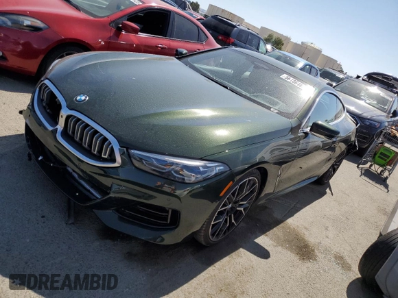 2023 BMW 8 Series 840i with VIN WBAAE2C07PCK95732, listed as a Copart auction lot 56186463 with 6,193 mi miles. Bid and sale history available at carsss.com. Image 1.