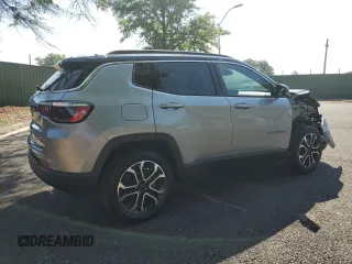 2023 Jeep Compass Limited with VIN 3C4NJDCN1PT565873, listed as a Copart auction lot 62000255 with 39,921 mi miles and Clean title. Bid and sale history available at DreamBid. Image 3.