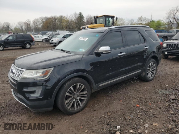 2016 Ford Explorer Platinum with VIN 1FM5K8HT2GGB60164, listed as a Copart auction lot 52878495 with Not provided miles and Salvage title. Bid and sale history available at DreamBid. Image 1.