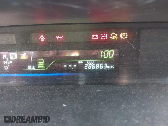 2012 Toyota Prius Two with VIN JTDZN3EU7C3135999, listed as a IAAI auction lot 41768322 with 286,863 mi miles and . Bid and sale history available at DreamBid. Image 15.