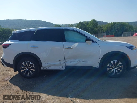 2024 Infiniti QX60 Pure with VIN 5N1DL1ES8RC357555, listed as a IAAI auction lot 42571285 with 8,557 mi miles and . Bid and sale history available at DreamBid. Image 13.
