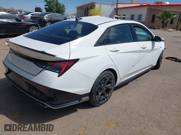 2025 Hyundai Elantra N Line z VIN KMHLR4DF5SU864350, wystawiony jako IAAI lot #42072593 z przebiegiem 7 092 mil mil oraz . Historia ofert i sprzedaży dostępna na DreamBid. Obrazek 4.