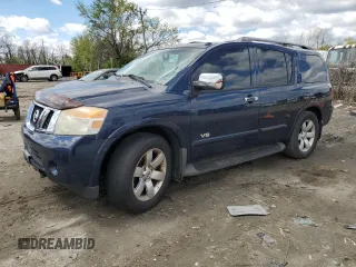 2008 Nissan Armada SE z VIN 5N1AA08C08N622642, wystawiony jako Copart lot #53407325 z przebiegiem 135 415 mil mil oraz Czysty tytuł • Clean title. Historia ofert i sprzedaży dostępna na DreamBid. Obrazek 1.