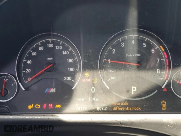 2017 BMW M4 with VIN WBS3R9C5XHK709123, listed as a Copart auction lot 61300524 with 78,129 mi miles and Salvage Title. Bid and sale history available at carsss.com. Image 9.