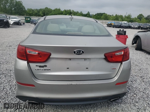 2014 Kia Optima LX with VIN KNAGM4A74E5497258, listed as a Copart auction lot 54955105 with 196,406 mi miles and Clean Title. Bid and sale history available at carsss.com. Image 6.