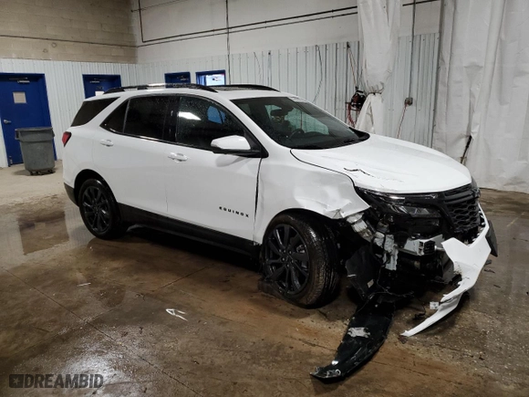 2024 Chevrolet Equinox RS with VIN 3GNAXMEG4RS102041, listed as a Copart auction lot 45669205 with 18,229 mi miles and Salvage Title. Bid and sale history available at carsss.com. Image 4.