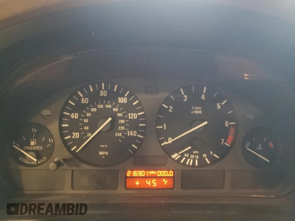 1997 BMW 5 Series 528iA with VIN WBADD6325VBW23550, listed as a Copart auction lot 87943625 with 216,901 mi miles and Salvage Title. Bid and sale history available at carsss.com. Image 9.
