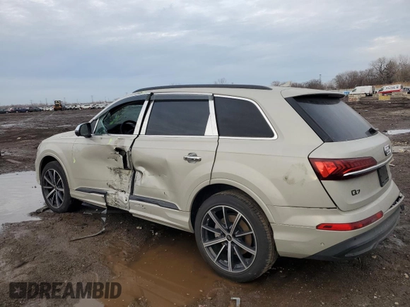 2024 Audi Q7 Premium Plus with VIN WA1LXBF79RD010132, listed as a Copart auction lot 46537955 with 10,664 mi miles and Salvage title. Bid and sale history available at DreamBid. Image 2.