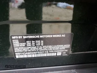2024 BMW i4 eDrive35 z VIN WBY43AW00RFR50115, wystawiony jako Copart lot #47269035 z przebiegiem 6 372 mil mil oraz Szkoda całkowita • Salvage title. Historia ofert i sprzedaży dostępna na DreamBid. Obrazek 14.