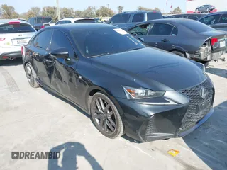 2017 Lexus IS with VIN JTHBA1D29H5038847, listed as a IAAI auction lot 40965614 with 107,569 mi miles. Bid and sale history available at carsss.com. Image 1.