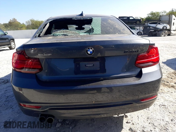 2021 BMW 2 Series 230i with VIN WBA2J1C01M7G97702, listed as a Copart auction lot 75096704 with 29,884 mi miles and Salvage Title. Bid and sale history available at carsss.com. Image 6.