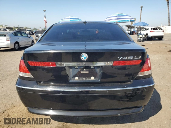 2003 BMW 7 Series 745Li with VIN WBAGN63413DR12213, listed as a Copart auction lot 72643284 with 186,506 mi miles and Salvage Title. Bid and sale history available at carsss.com. Image 6.