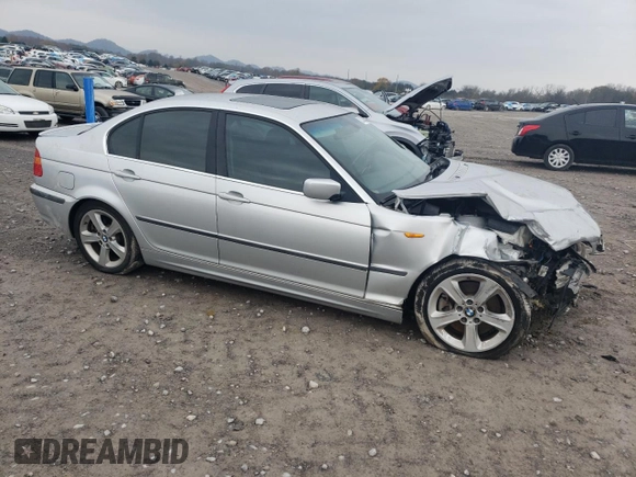 2005 BMW 3 Series 330i with VIN WBAEV53415KM42569, listed as a Copart auction lot 82333804 with 195,594 mi miles and Salvage Title. Bid and sale history available at carsss.com. Image 4.