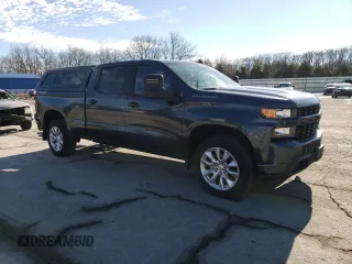 2021 Chevrolet Silverado 1500 Custom with VIN 3GCPYBEH1MG174260, listed as a Copart auction lot 87165514 with 46,231 mi miles and Salvage Title. Bid and sale history available at DreamBid. Image 4.