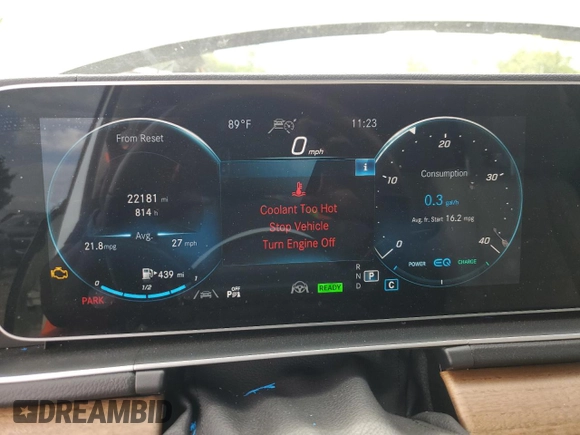 2021 Mercedes-Benz GLS 450 with VIN 4JGFF5KE4MA396704, listed as a Copart auction lot 55284015 with 22,181 mi miles and Salvage Title. Bid and sale history available at DreamBid. Image 9.