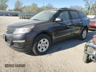 2016 Chevrolet Traverse LS z VIN 1GNKRFKD2GJ144789, wystawiony jako Copart lot #53135315 z przebiegiem 99 770 mil mil oraz Szkoda całkowita • Salvage title. Historia ofert i sprzedaży dostępna na DreamBid. Obrazek 1.