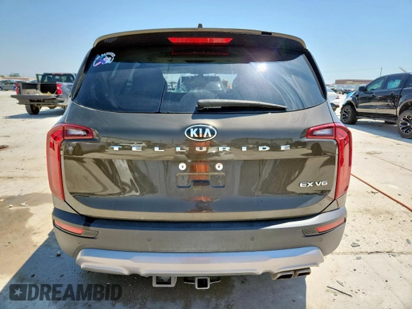 2021 Kia Telluride EX with VIN 5XYP34HCXMG188876, listed as a Copart auction lot 58031525 with 74,182 mi miles and Salvage title. Bid and sale history available at DreamBid. Image 6.