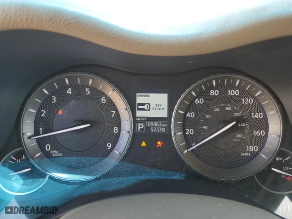 2015 Infiniti Q70L with VIN JN1BY1PP1FM601383, listed as a Copart auction lot 49995415 with 109,963 mi miles and Salvage Title. Bid and sale history available at carsss.com. Image 9.