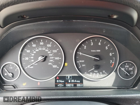 2014 BMW 3 Series 320i xDrive с VIN WBA3C3C52EF986811, выставлен на аукционе Copart как лот 53468485 с пробегом 108 210 миль миль и Списание • Salvage title. История ставок и продаж доступна на DreamBid. Изображение 9.