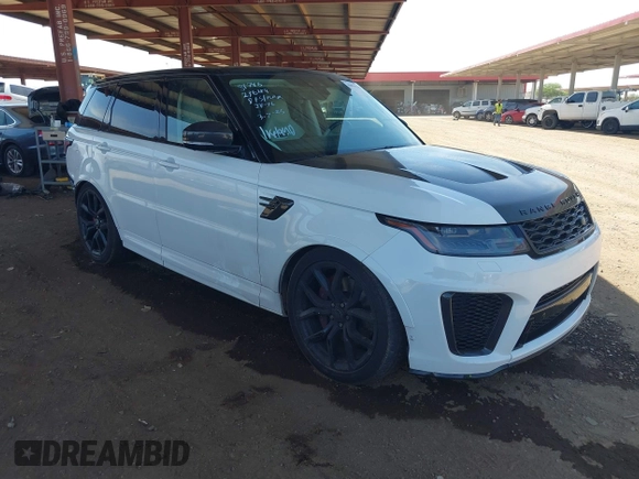 2022 Land Rover Range Rover Sport SVR with VIN SALWZ2RE1NA236189, listed as a IAAI auction lot 41950258 with 46,214 mi miles and . Bid and sale history available at DreamBid. Image 1.