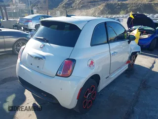 2018 FIAT 500e with VIN 3C3CFFGE9JT377399, listed as a IAAI auction lot 41641125 with 26,157 mi miles. Bid and sale history available at carsss.com. Image 4.