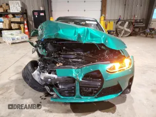 2025 BMW M4 Competition xDrive with VIN WBS33HK00SCT32370, listed as a Copart auction lot 73011524 with 69 mi miles and Salvage Title. Bid and sale history available at carsss.com. Image 5.