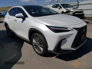 2022 Lexus NX 350h Luxury with VIN JTJHKCEZXN2005513, listed as a Copart auction lot 49705234 with 9,656 mi miles and . Bid and sale history available at DreamBid. Image 4.