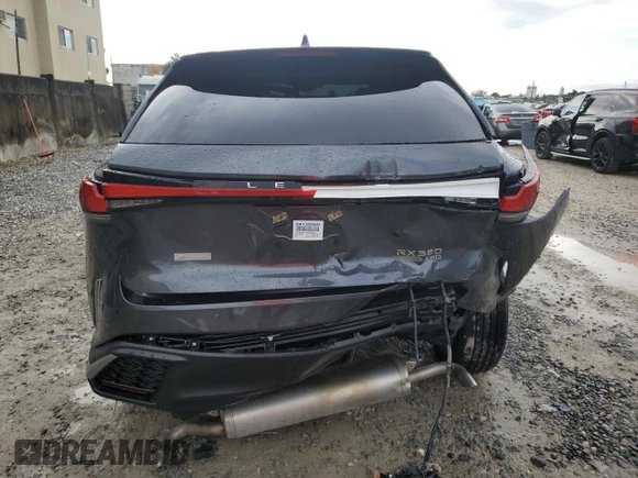 2024 Lexus RX 350 with VIN 2T2BAMCA4RC045510, listed as a Copart auction lot 75090704 with 6,859 mi miles and Salvage Title. Bid and sale history available at DreamBid. Image 6.