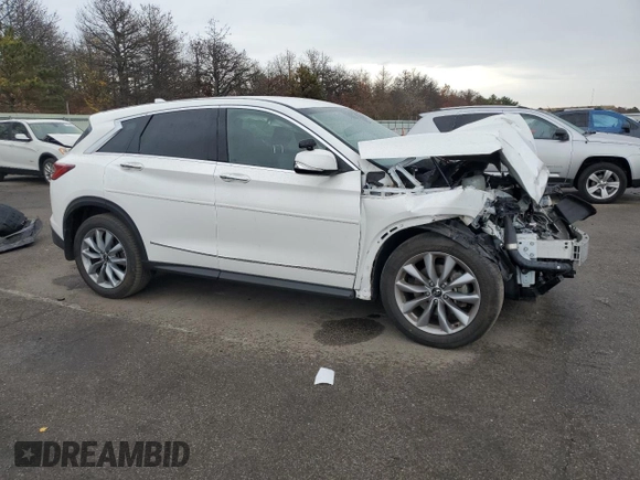 2022 Infiniti QX50 Pure with VIN 3PCAJ5AB6NF113250, listed as a Copart auction lot 78262374 with 31,554 mi miles and Salvage title. Bid and sale history available at DreamBid. Image 4.