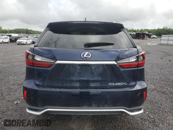2018 Lexus RX 450hL Premium with VIN JTJDGKCAXJ2004699, listed as a Copart auction lot 63673635 with 6,850 mi miles and Salvage title. Bid and sale history available at DreamBid. Image 6.