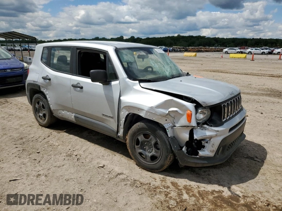 2019 Jeep Renegade Sport with VIN ZACNJAAB6KPK16258, listed as a Copart auction lot 58659455 with Not provided miles and Salvage title. Bid and sale history available at DreamBid. Image 4.