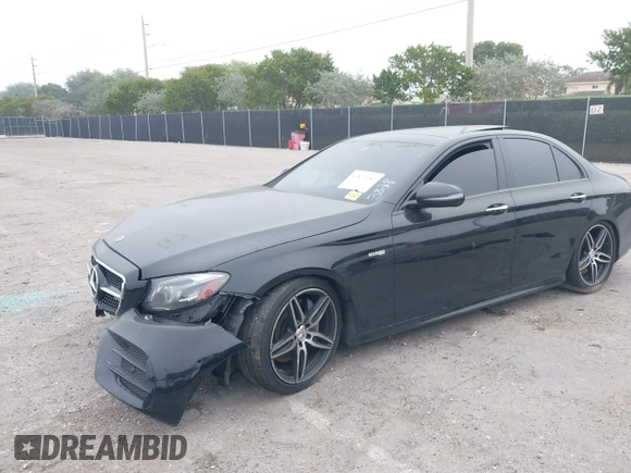 2018 Mercedes-Benz E-Class AMG E 43 with VIN WDDZF6EB3JA443828, listed as a IAAI auction lot 41877082 with 95,651 mi miles. Bid and sale history available at carsss.com. Image 17.